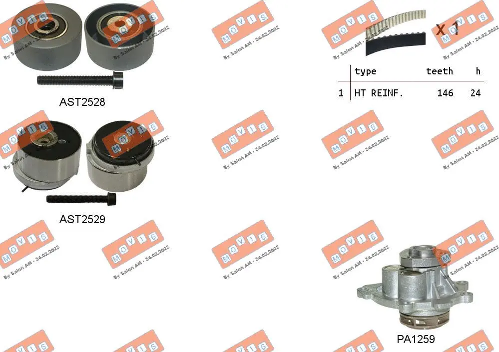 Water Pump & Timing Belt Kit (ASTK1110PA)