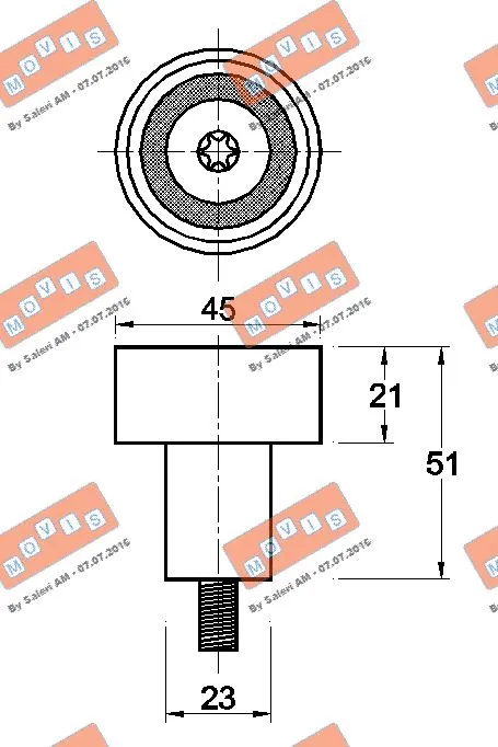 Deflection/Guide Pulley, timing belt