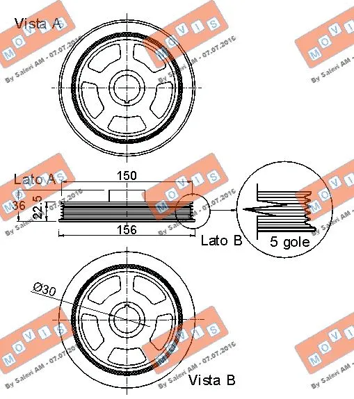 Belt Pulley, crankshaft