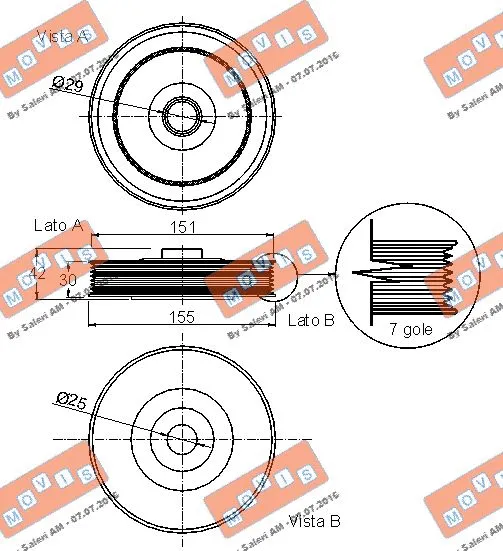 Belt Pulley, crankshaft