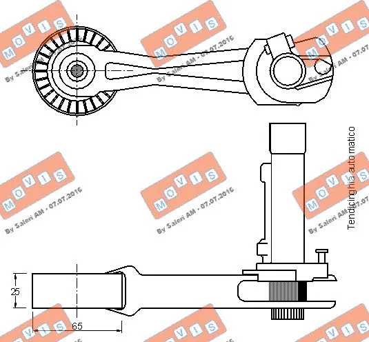 Belt Tensioner, V-ribbed belt