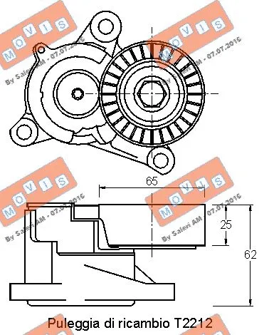 Belt Tensioner, V-ribbed belt