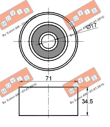 Deflection/Guide Pulley, V-ribbed belt