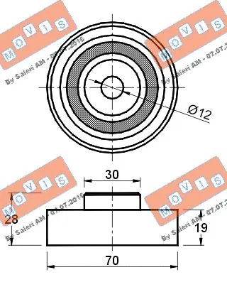 Deflection/Guide Pulley, V-ribbed belt