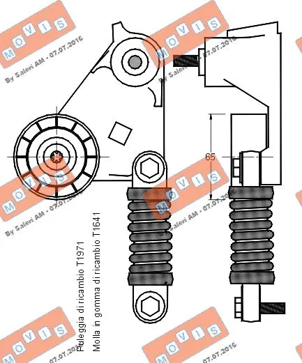 Belt Tensioner, V-ribbed belt