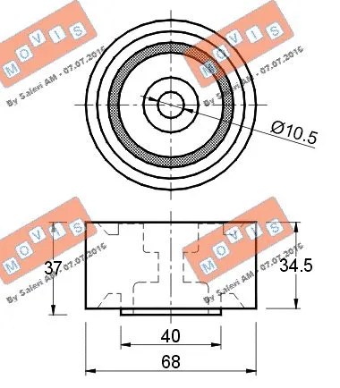 Deflection/Guide Pulley, timing belt
