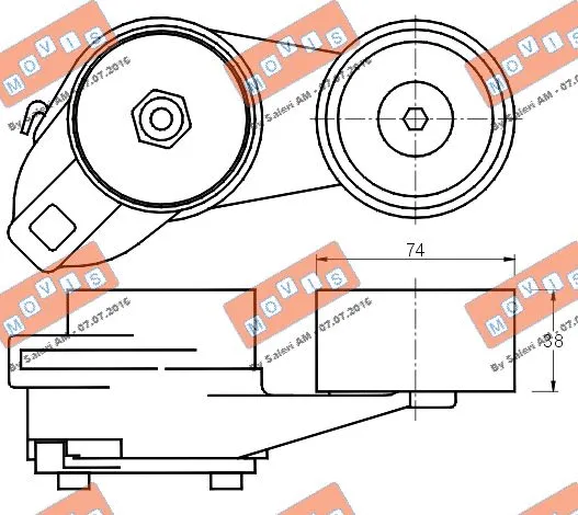Belt Tensioner, V-ribbed belt