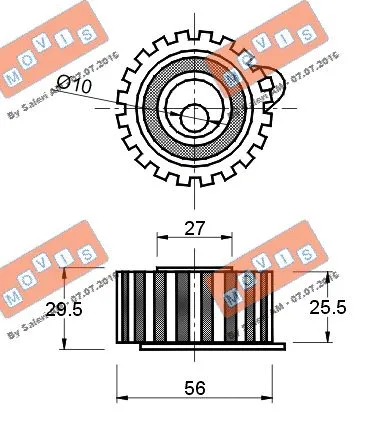 Deflection/Guide Pulley, timing belt