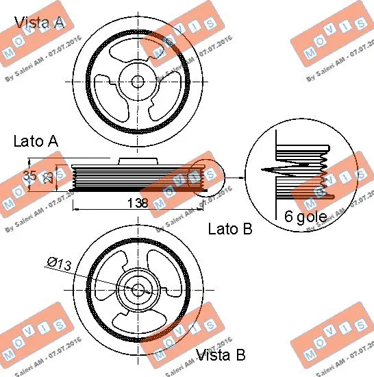 Belt Pulley, crankshaft