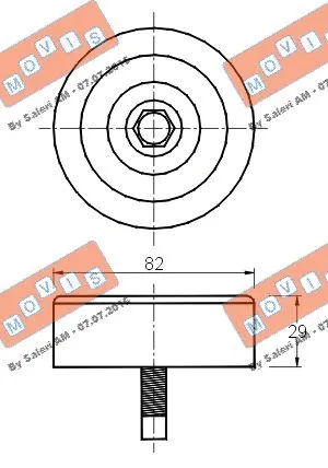 Deflection/Guide Pulley, V-ribbed belt