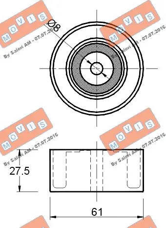 Deflection/Guide Pulley, timing belt