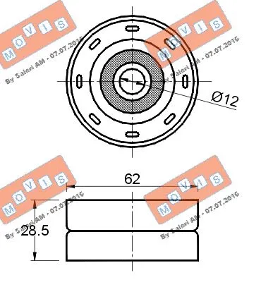 Deflection/Guide Pulley, timing belt