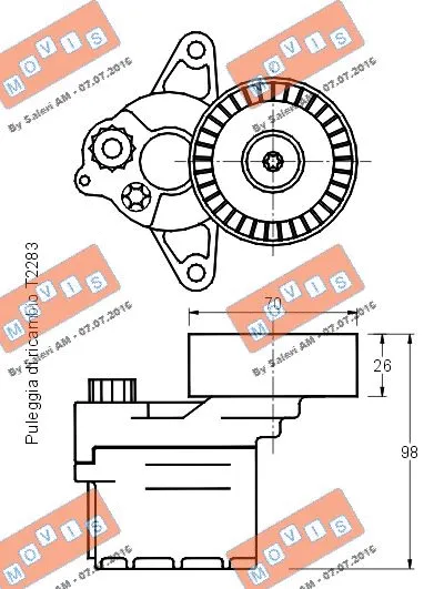 Belt Tensioner, V-ribbed belt