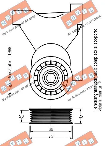 Belt Tensioner, V-ribbed belt