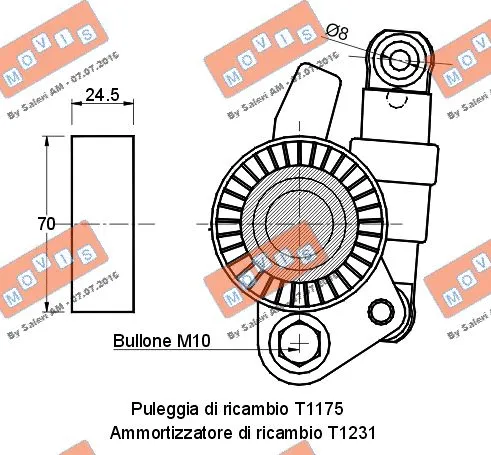 Belt Tensioner, V-ribbed belt