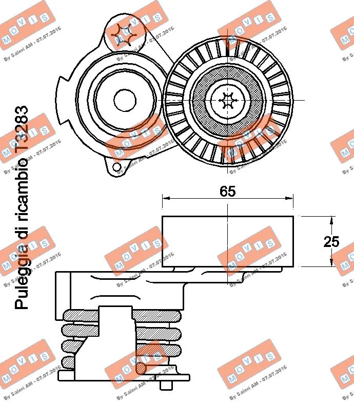 Belt Tensioner, V-ribbed belt