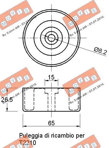 Deflection/Guide Pulley, V-ribbed belt