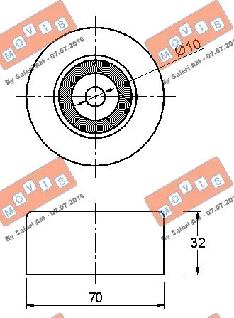 Deflection/Guide Pulley, V-ribbed belt