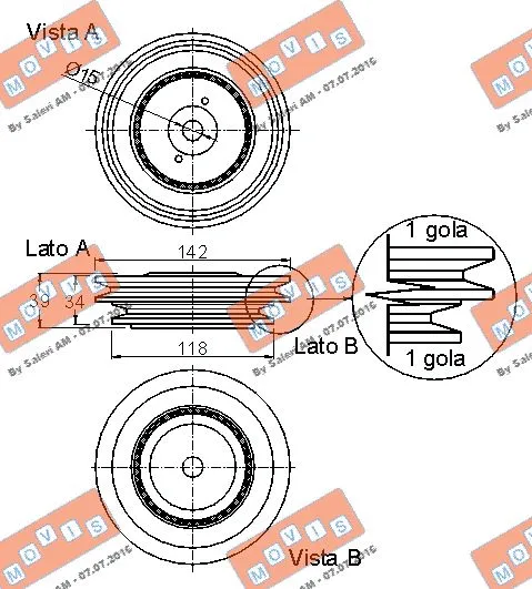 Belt Pulley, crankshaft
