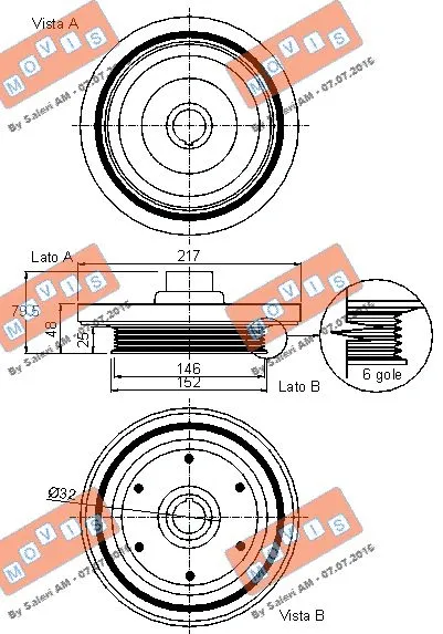 Belt Pulley, crankshaft