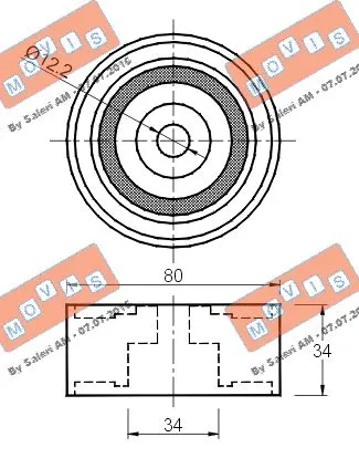 Deflection/Guide Pulley, timing belt