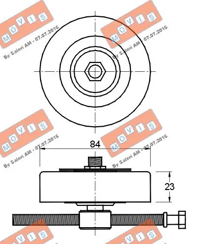 Deflection/Guide Pulley, V-ribbed belt
