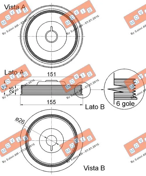 Belt Pulley, crankshaft