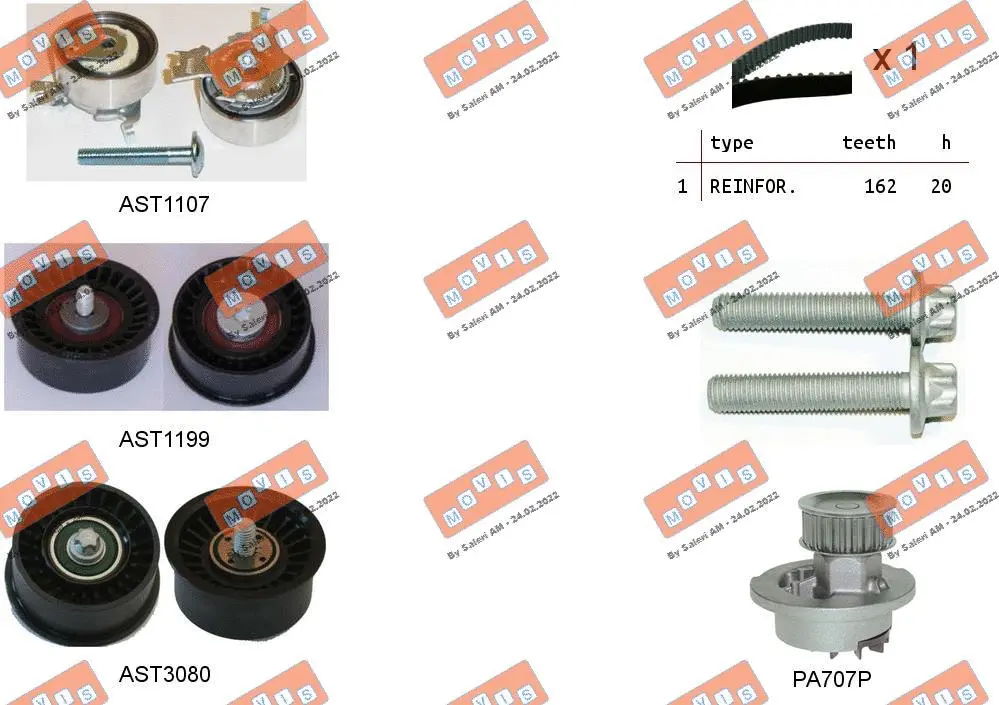 Water Pump & Timing Belt Kit (ASTK1107PA2)