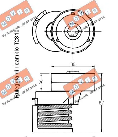 Belt Tensioner, V-ribbed belt