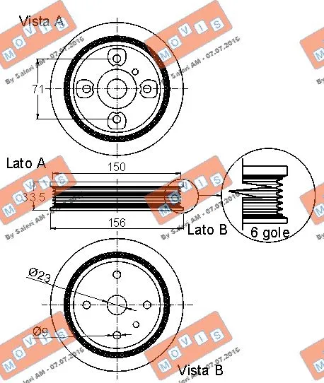 Belt Pulley, crankshaft