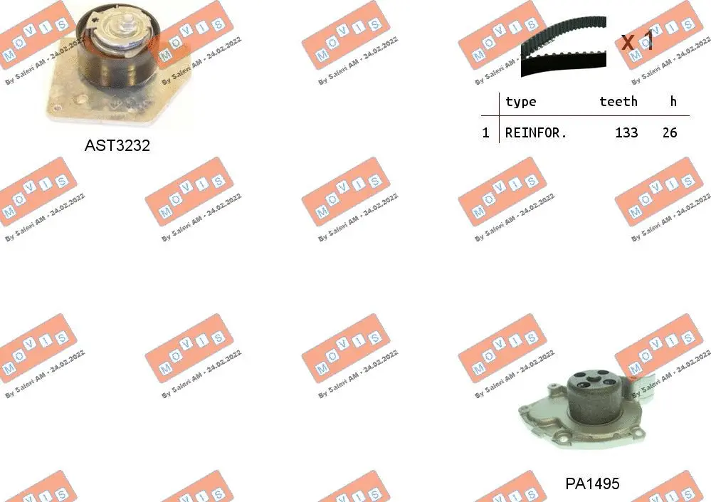 Water Pump & Timing Belt Kit (ASTK1126PA)