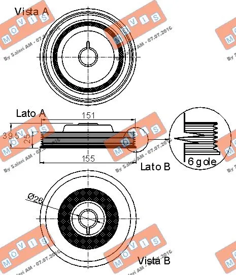 Belt Pulley, crankshaft
