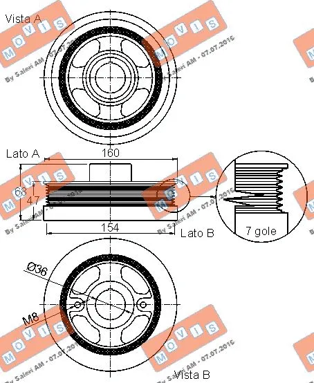 Belt Pulley, crankshaft