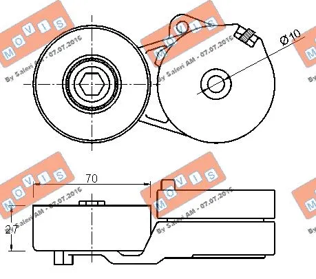 Belt Tensioner, V-ribbed belt