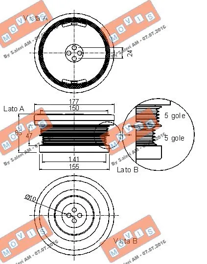 Belt Pulley, crankshaft