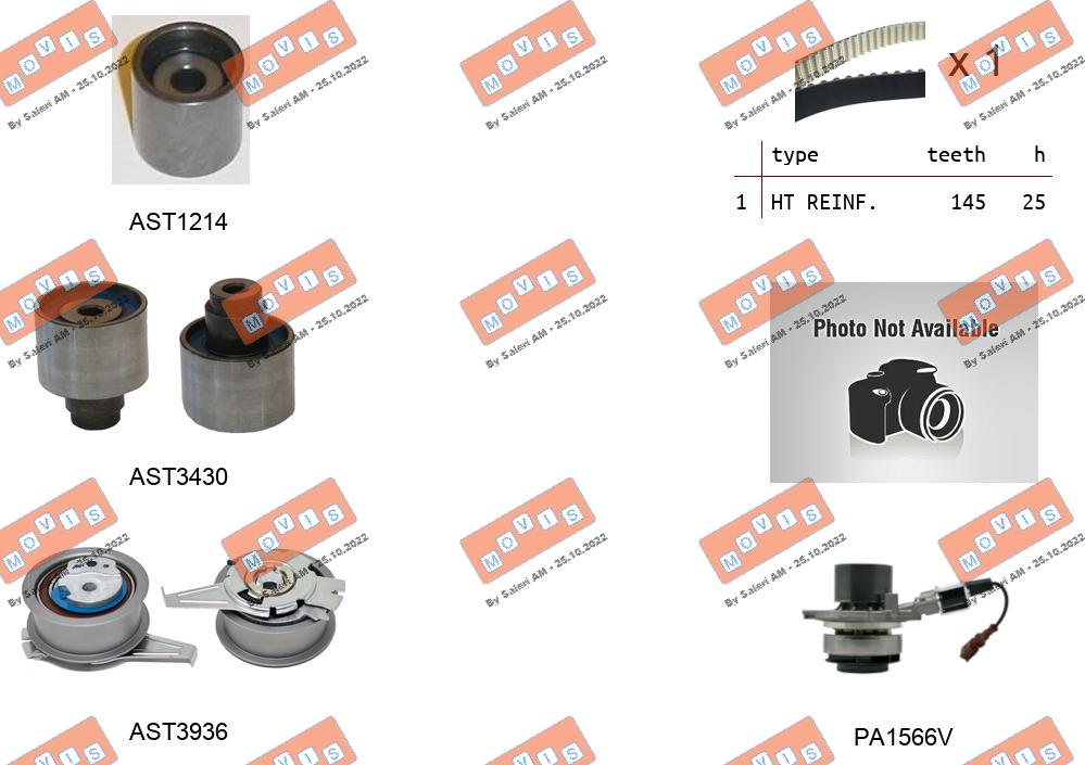 Water Pump & Timing Belt Kit (ASTK1290PA2)