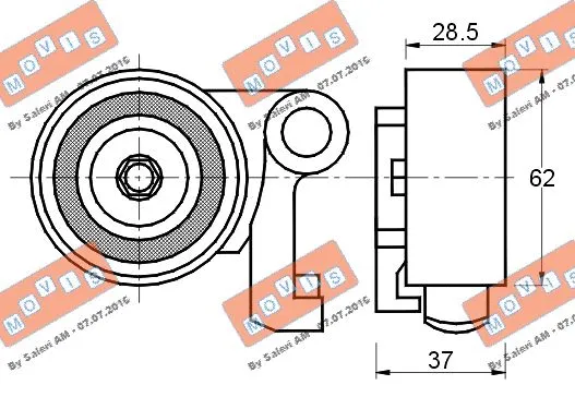 Tensioner Pulley, timing belt (AST2046)