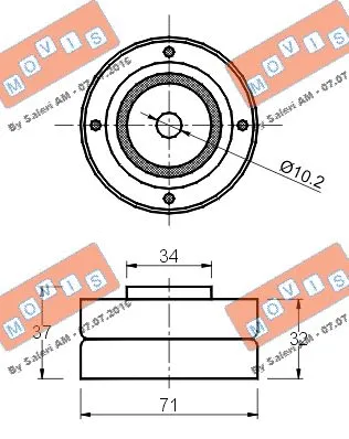 Deflection/Guide Pulley, timing belt