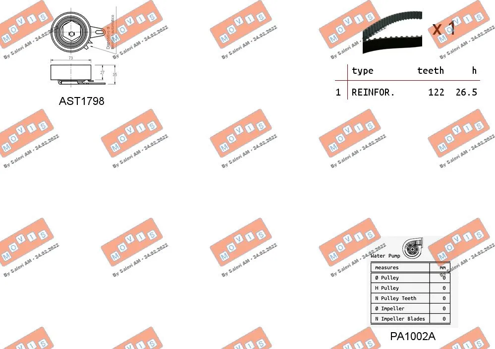 Water Pump & Timing Belt Kit