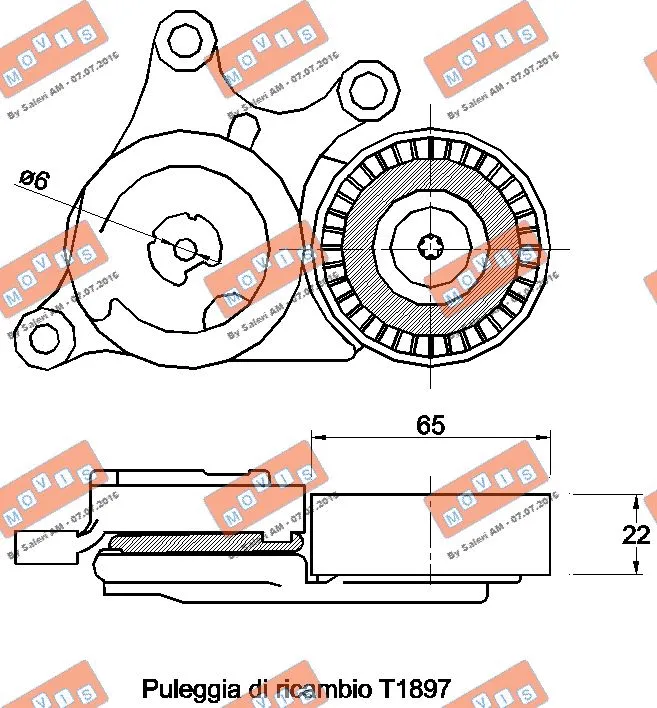 Belt Tensioner, V-ribbed belt