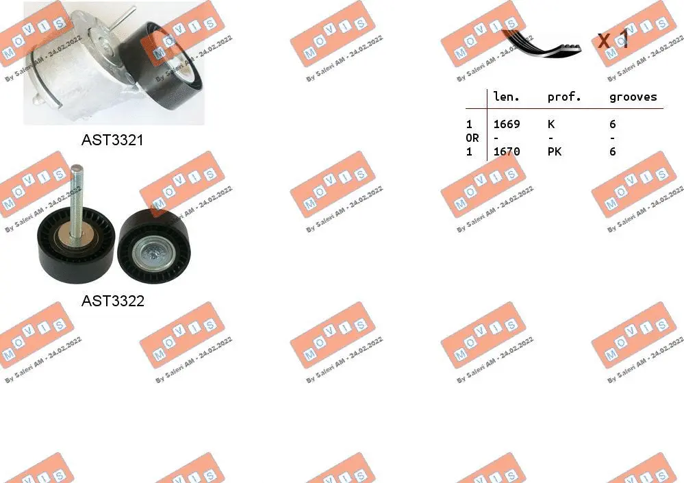 V-Ribbed Belt Set (ASTA0085)