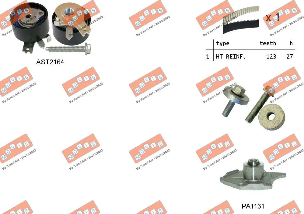 Water Pump & Timing Belt Kit (ASTK1145PA)