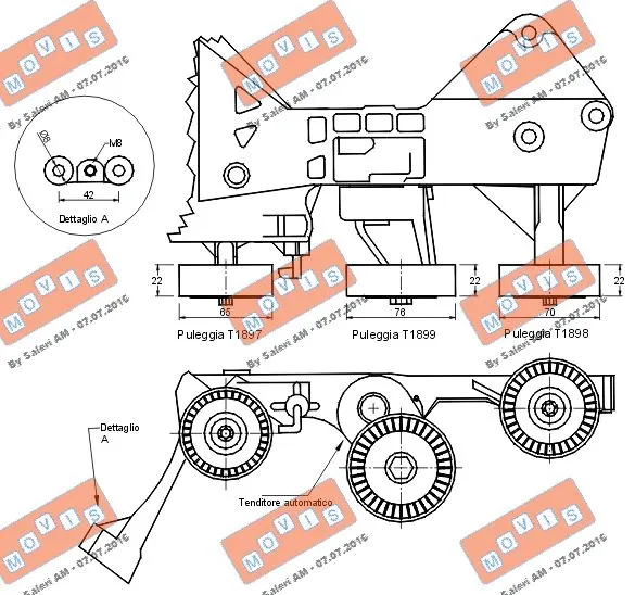 Belt Tensioner, V-ribbed belt