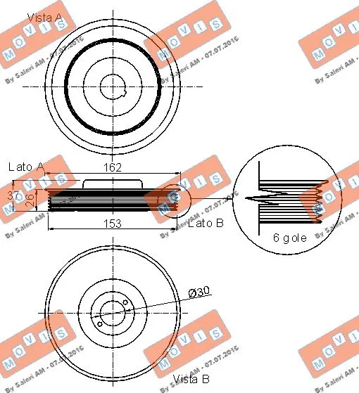 Belt Pulley, crankshaft