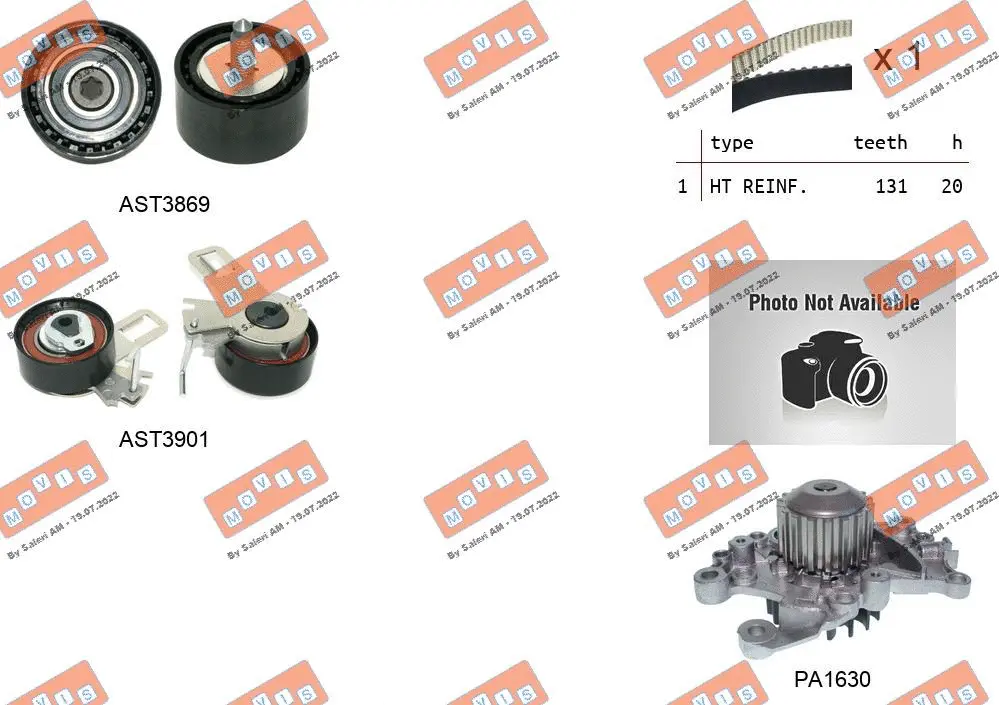 Water Pump & Timing Belt Kit (ASTK1287PA)