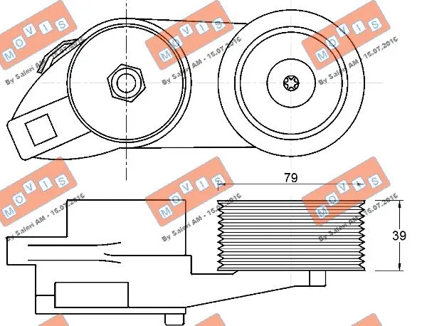 Belt Tensioner, V-ribbed belt