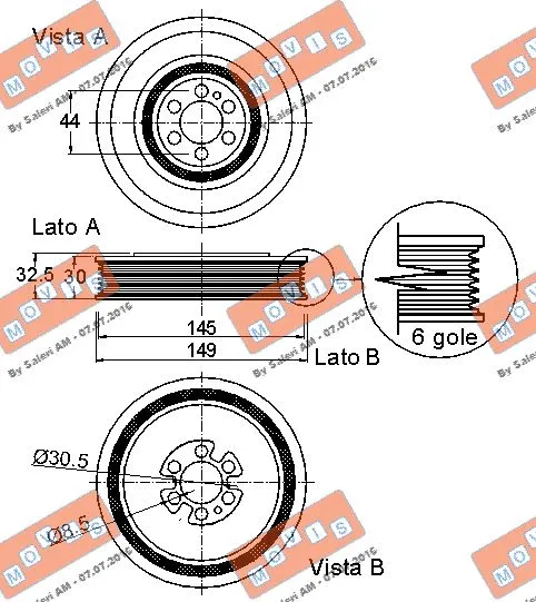 Belt Pulley, crankshaft