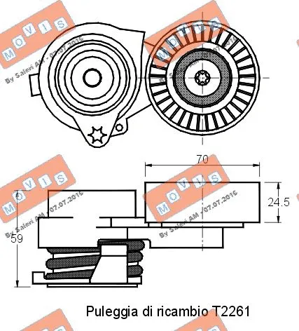 Belt Tensioner, V-ribbed belt