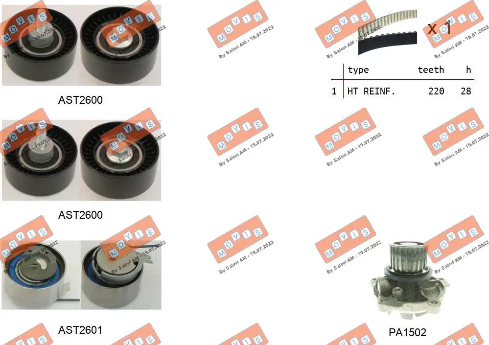 Water Pump & Timing Belt Kit (ASTK1067PA)