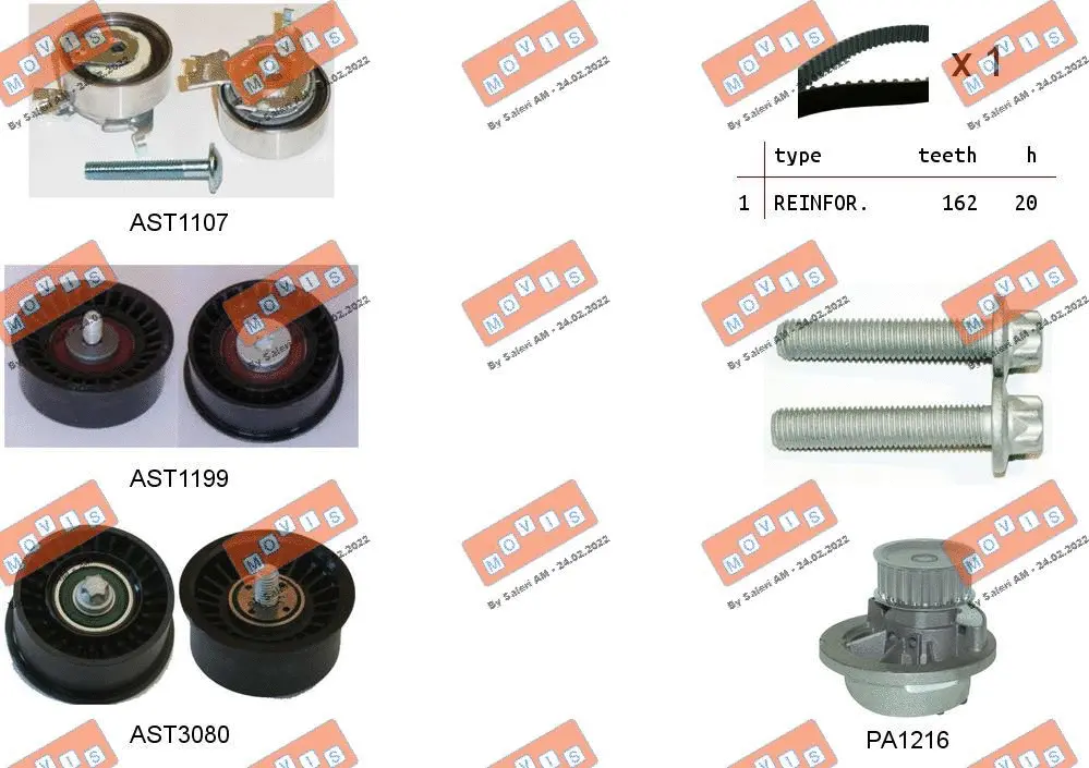 Water Pump & Timing Belt Kit (ASTK1107PA)